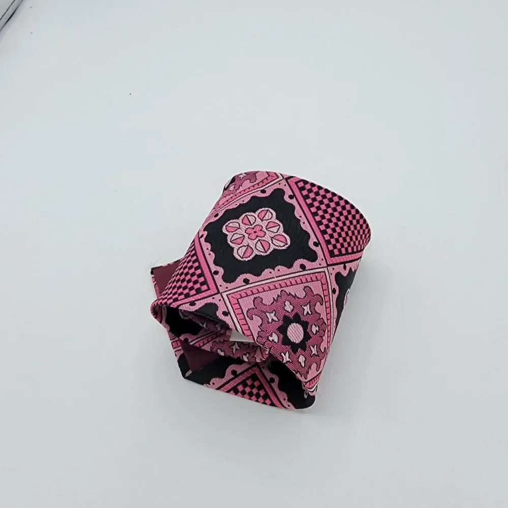 Excellence Original Jupiter Men's Necktie, silk, pink, Black size 54.5 x 4